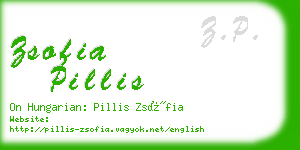 zsofia pillis business card